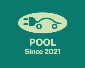 Automotive - Green Electric Car Plug logo design