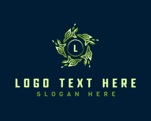 Futuristic - Futuristic Digital Leaves logo design