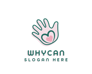 Donation Love Hand Heart Logo