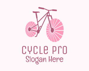 Pink Travel  Bike  logo design