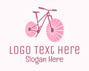 Girly - Pink Travel  Bike logo design