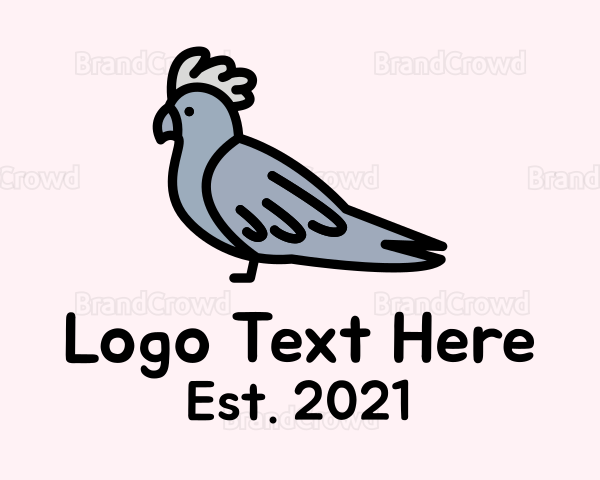 Cartoon Dove Bird Logo