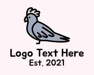 Wing - Cartoon Dove Bird logo design