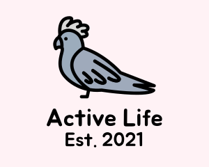 Birdwatch - Cartoon Dove Bird logo design