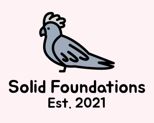 Animal Conservation - Cartoon Dove Bird logo design