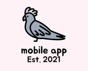 Birdwatching - Cartoon Dove Bird logo design