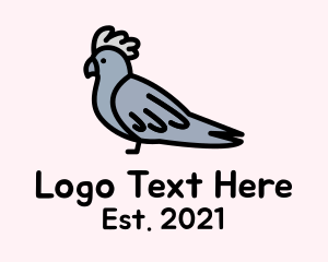 Cartoon Dove Bird  Logo