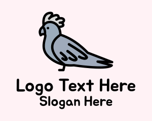 Cartoon Dove Bird  Logo