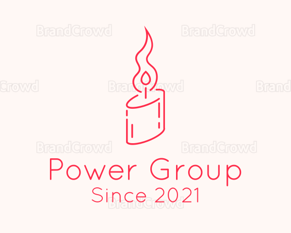 Red Candle Flame Logo