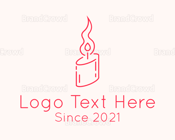 Red Candle Flame Logo