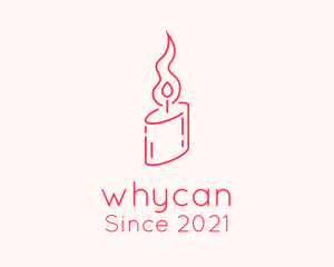 Candle - Red Candle Flame logo design