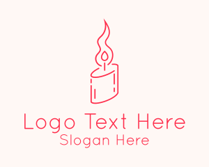 Red Candle Flame Logo