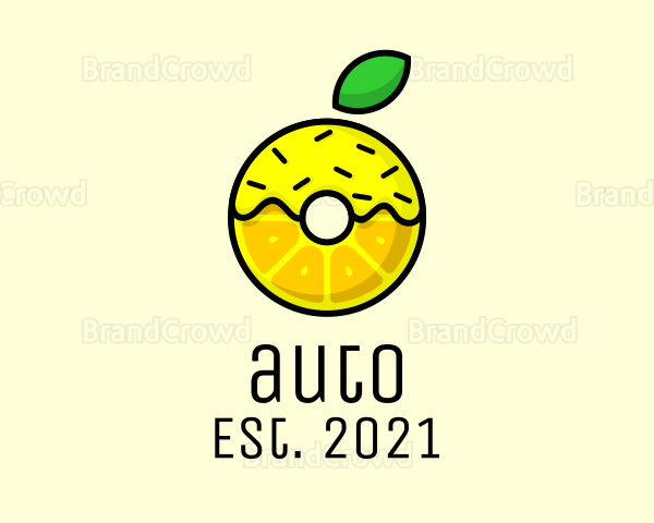 Lemon Fruit Donut Logo