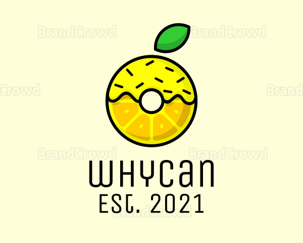 Lemon Fruit Donut Logo