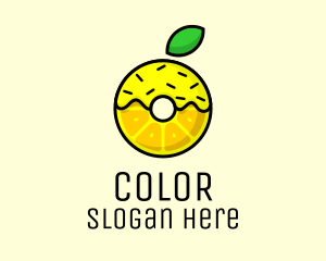 Lemon Fruit Donut  Logo