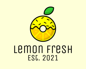 Lemon - Lemon Fruit Donut logo design