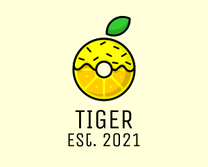 Cafe - Lemon Fruit Donut logo design