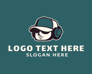 Male - Male DJ Headphones logo design