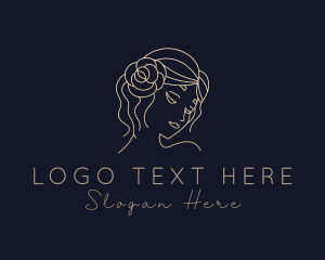Woman - Flower Lady Salon logo design