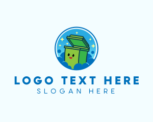 Garbage - Rubbish Garbage Bin Collector logo design