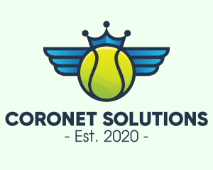 Coronet - Tennis Crown Wings logo design