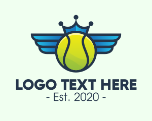 Sports - Tennis Crown Wings logo design