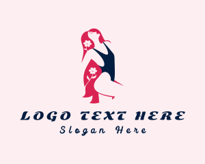 Swimwear - Sexy Flower Swimsuit logo design