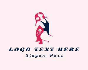 Plastic Surgery - Sexy Flower Swimsuit logo design