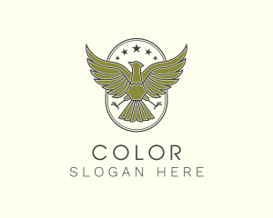 Golden - Military Eagle Crest logo design