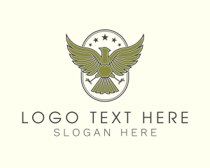 Infantry - Military Eagle Crest logo design