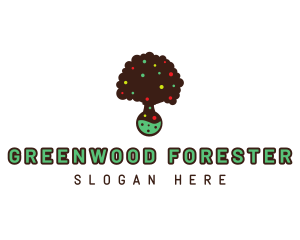 Laboratory Flask Tree logo design