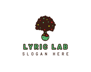 Laboratory Flask Tree logo design