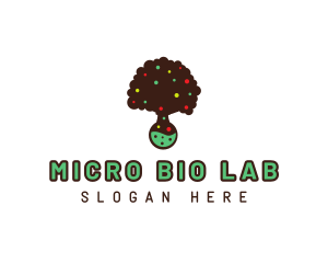 Laboratory Flask Tree logo design