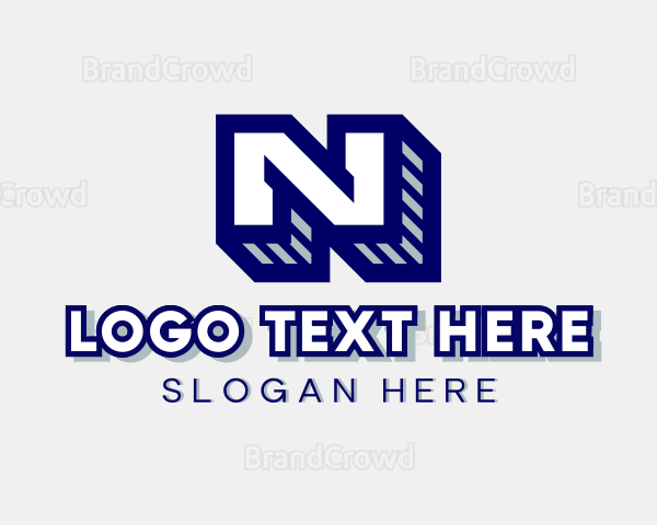 3D Business Letter N Logo