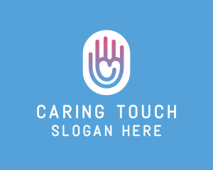 Care - Caring Heart Hand logo design