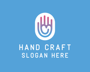 Hand - Caring Heart Hand logo design