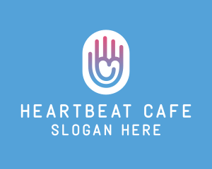 Heart - Caring Heart Hand logo design