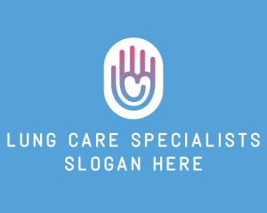 Caring Heart Hand  logo design