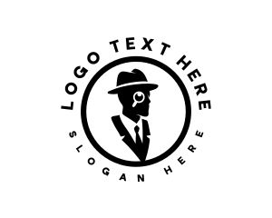 Hidden - Anonymous Detective Man logo design