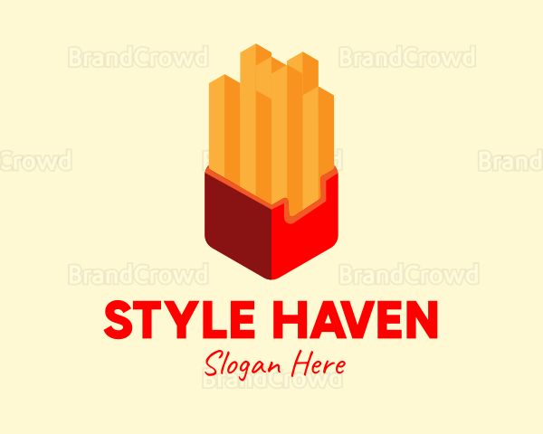 Isometric French Fries Logo