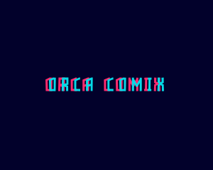 Computer Game - Glitch Neon Brand logo design