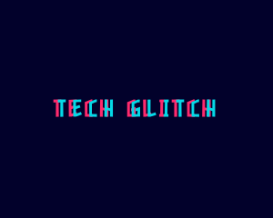 Glitch Neon Brand logo design