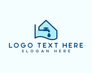 House - Plumbing Water House logo design