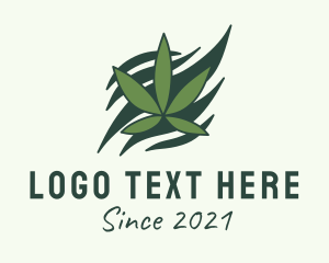 Marijuana Dispensary - Green Cannabis Marijuana Leaf logo design