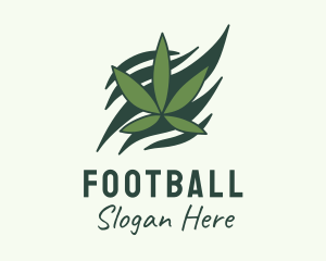 Green Cannabis Marijuana Leaf  Logo