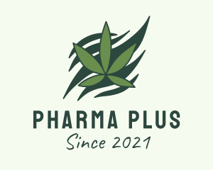 Drugs - Green Cannabis Marijuana Leaf logo design