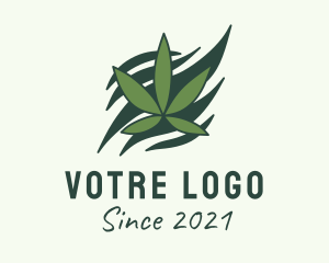 Marijuana Dispensary - Green Cannabis Marijuana Leaf logo design