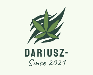 Drugs - Green Cannabis Marijuana Leaf logo design