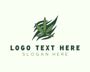 Cannabis - Green Cannabis Marijuana Leaf logo design