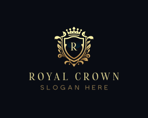 Royal Shield Crown logo design